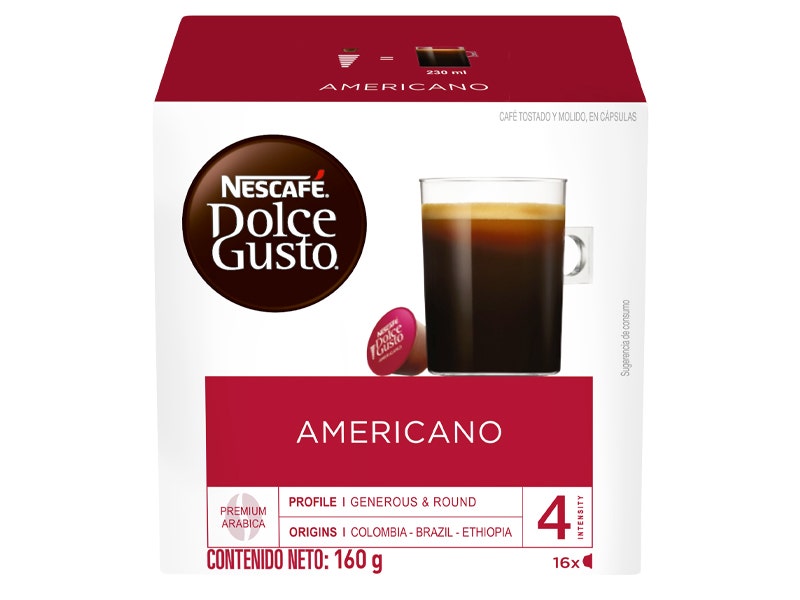 Nescafé Dolce Gusto, 12427158, Cápsulas de Café Americano