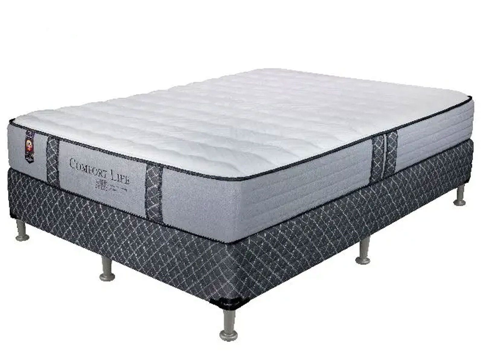 Cama King Size Comfort Life Black Orthopedic