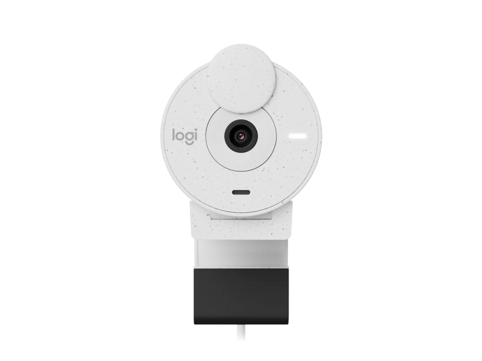 Cámara Web Logitech Brio 300 Full HD con Obturador de Privacidad y Conexión USB-C (Blanco)