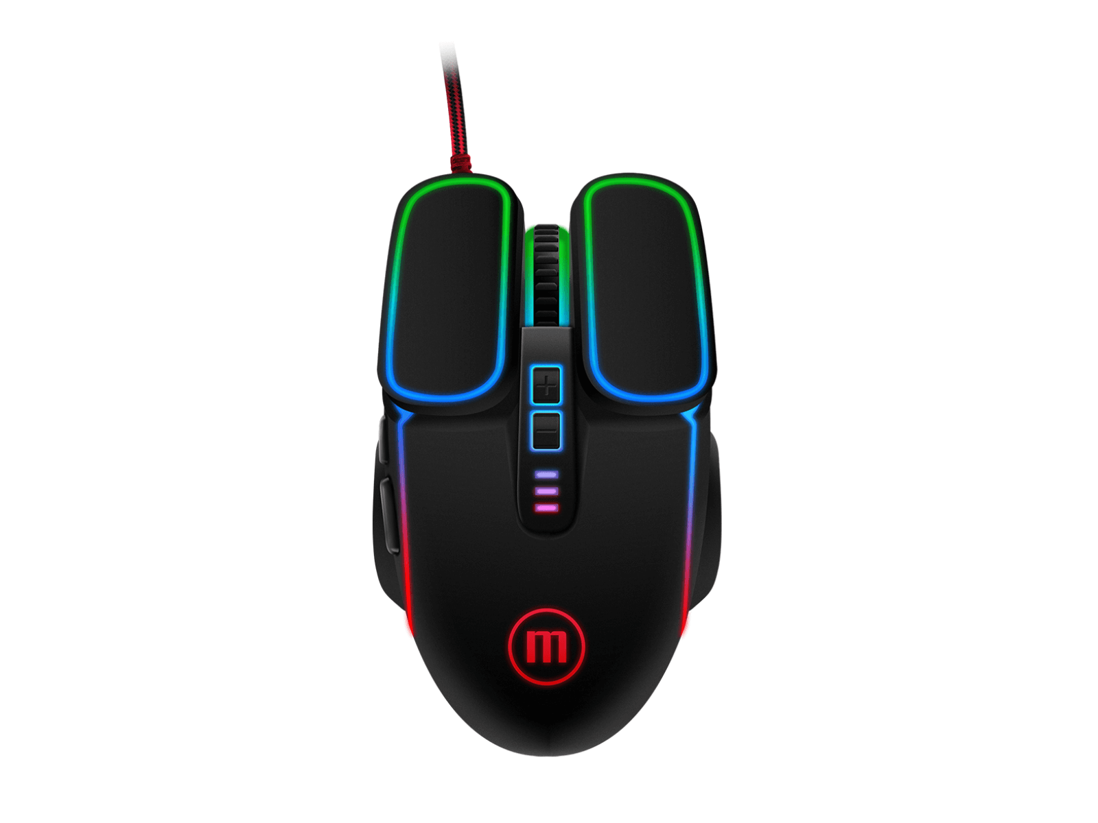 Mouse Maxell CA-MOWR-TRON Alámbrico con Iluminación RGB (Negro)