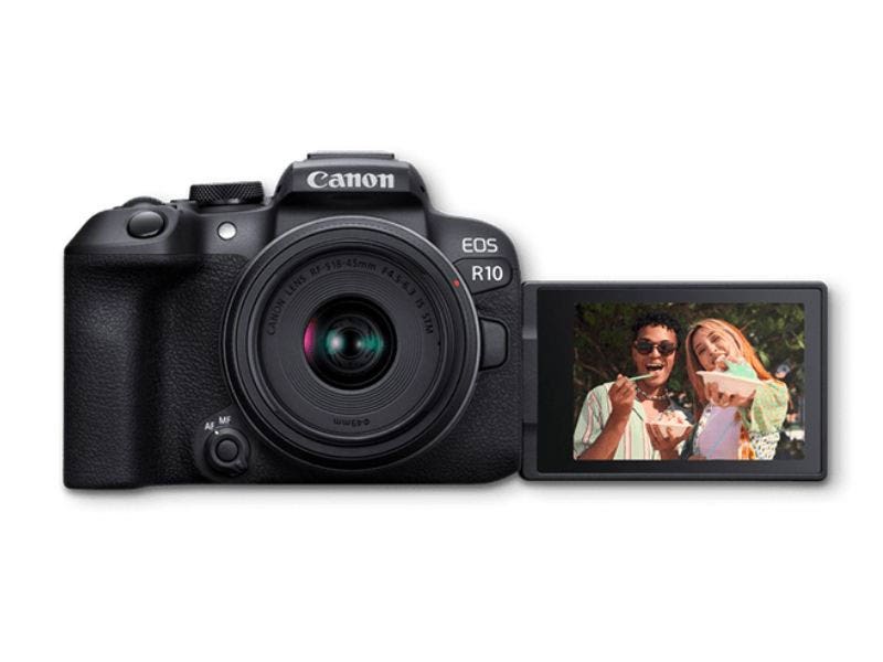 Canon mirroles para creación de contenido, cámara vlogging sin espejo, video 4K, micrófono estéreo.