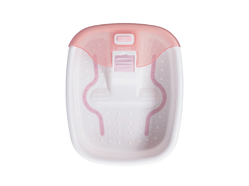 Spa para pies, Homedics, FB52AJ, color blanco y rosa.