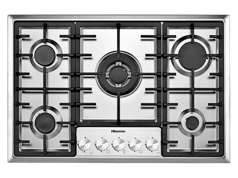 Cooktop a gas, 30" de ancho, acero, Hisense HGH751SS.