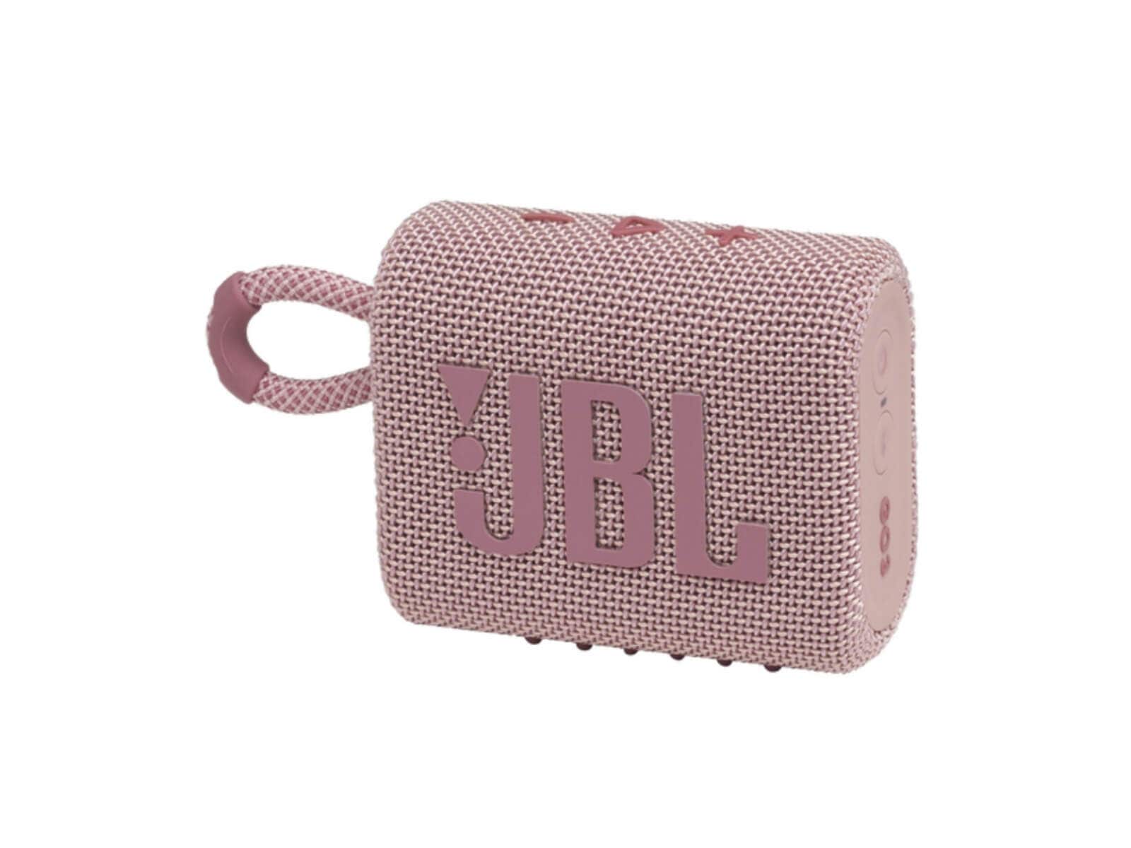 Bocina JBL GO 3 Inalámbrica con Protección al Agua y Polvo (Rosado)