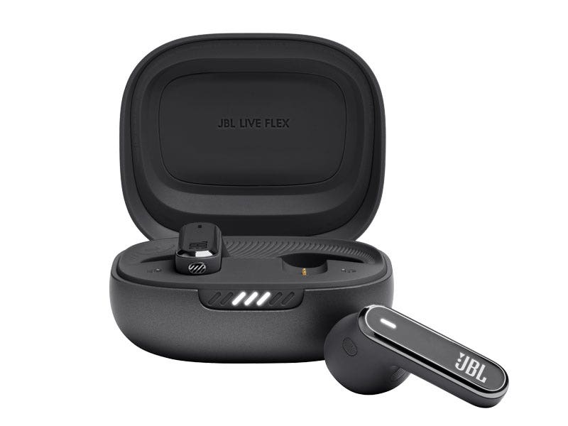 Audífonos JBL Live Flex In-Ear Inalámbricos con Cancelación de Ruido y Resistencia al Agua (Negro)