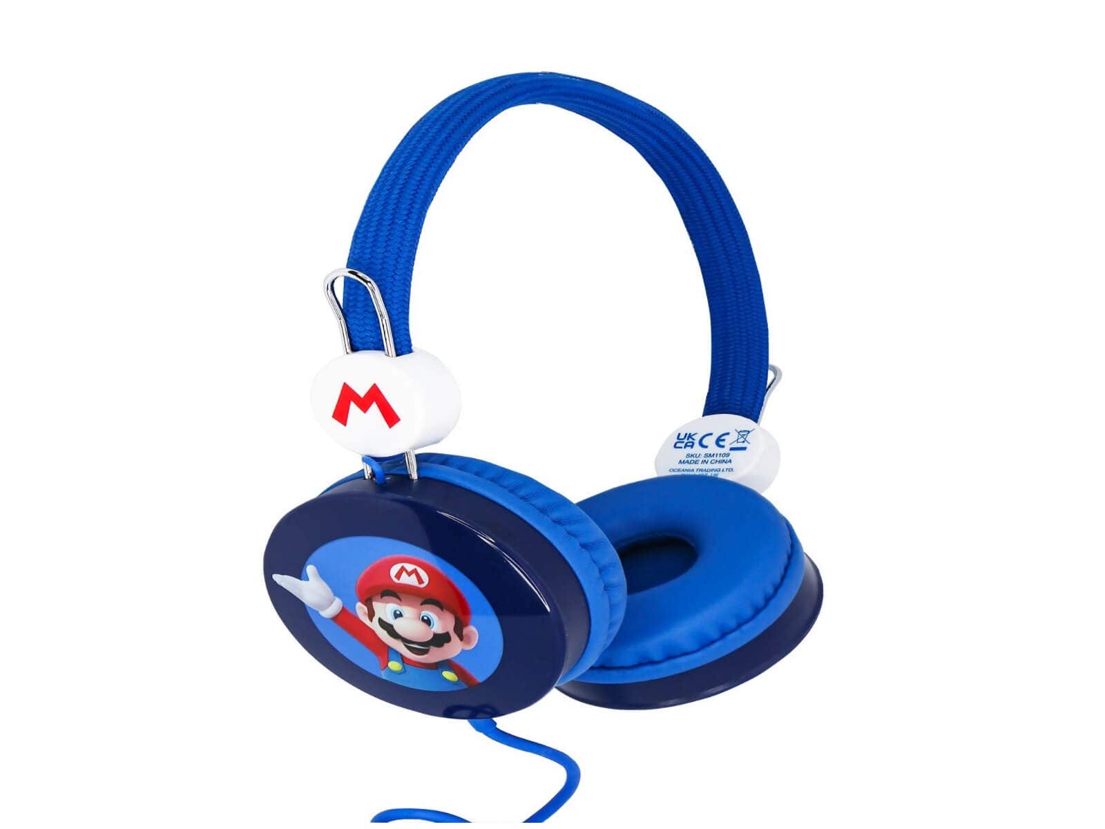 Audífonos OTL Infantiles Alámbricos Super Mario (Azul)