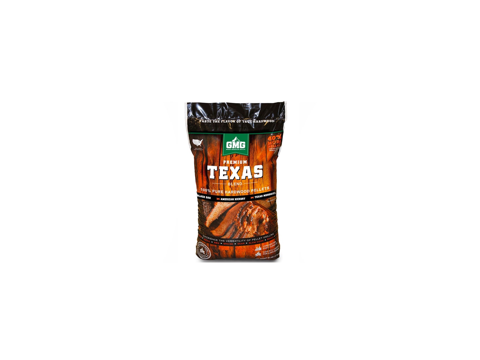 Pellets premium texas para parrilas/ahumadores GMG