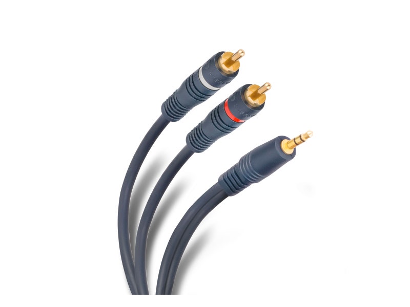 CABLE PLUG 3,5 mm A 2 PLUG RCA DE 1,8 m