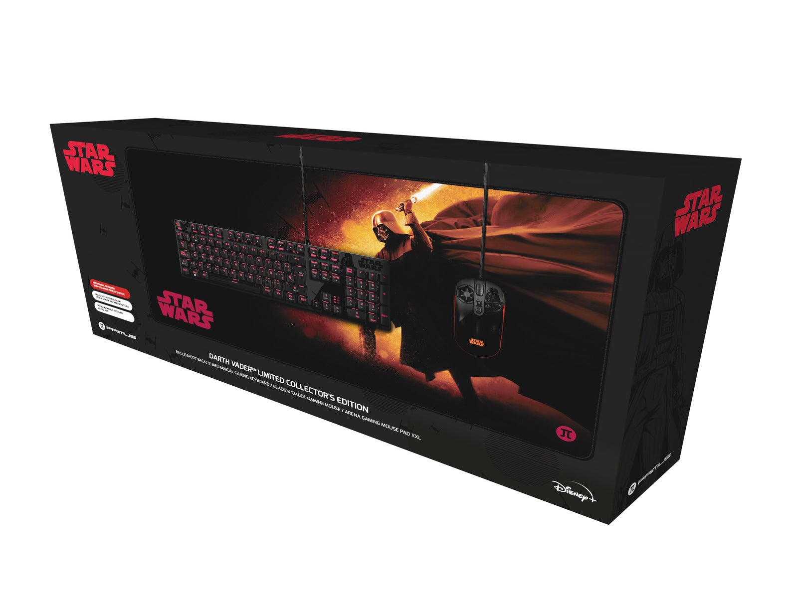 Kit Primus Darth Vader Teclado Ballista90T Alámbrico + Mouse Gladius12400T + Mouse Pad Arena XXL