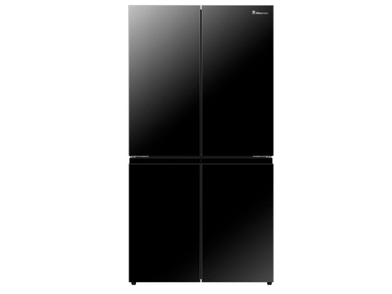 Refrigeradora French Door 4 puertas, Black Glass, Ice maker, Inverter, Hisense RQ216BG5B.