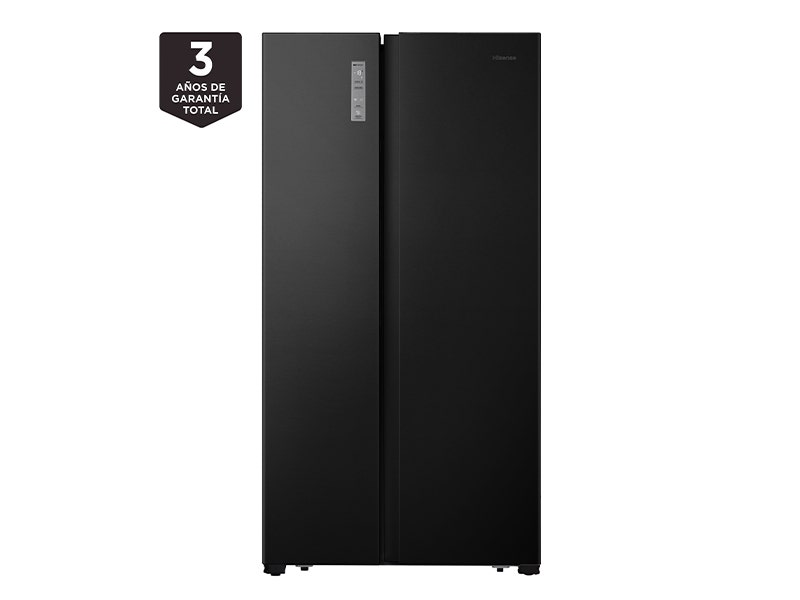 Refrigeradora side by side de 18'. color negro. Hisense, RS19N6ABI.