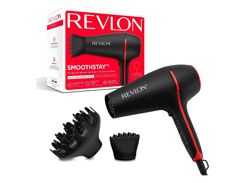 Secadora de cabello smooth Revlon, RVDR5317N1, color negro.