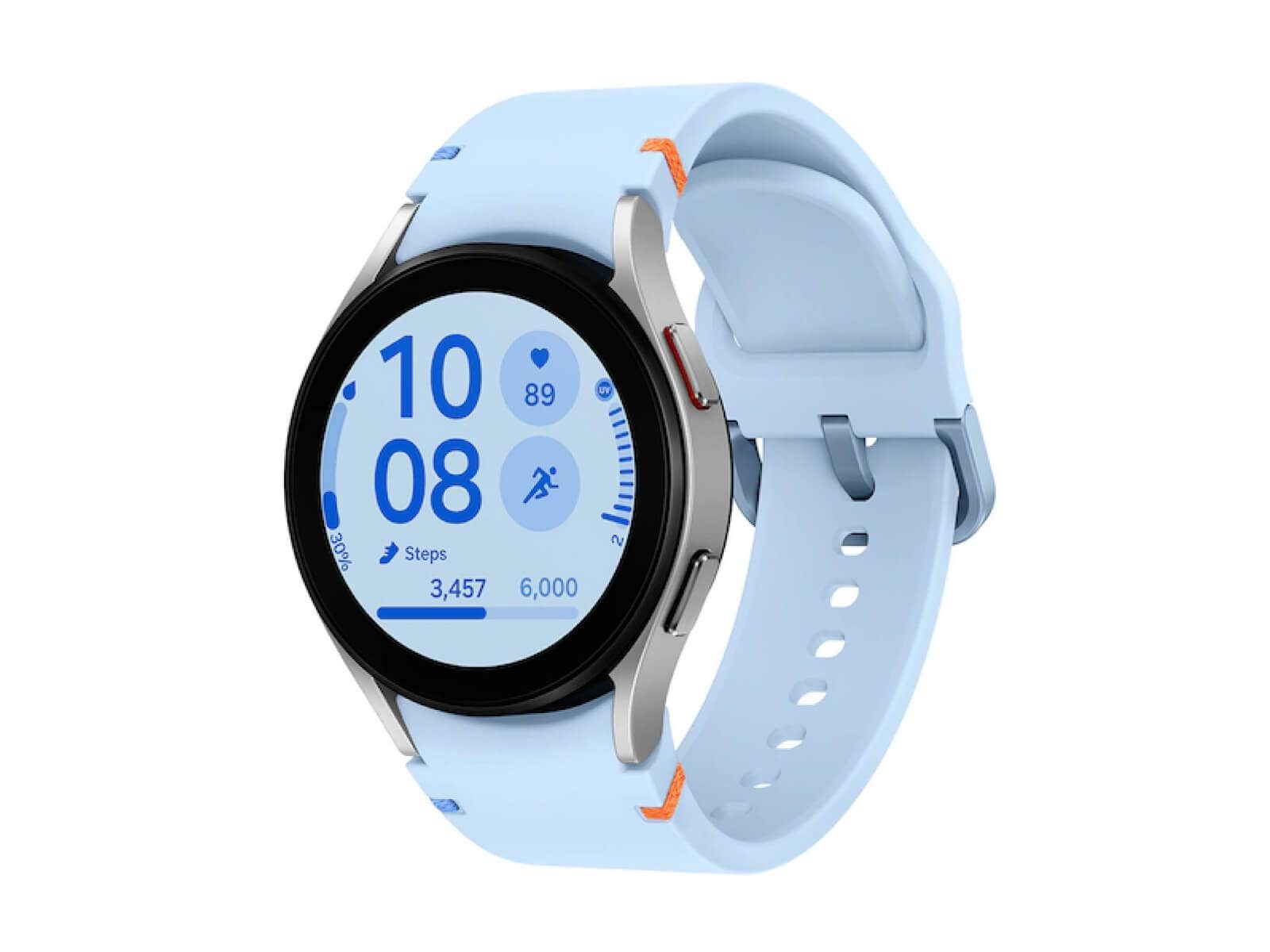 Samsung Galaxy Watch FE, 40mm (Silver con Strap Celeste)