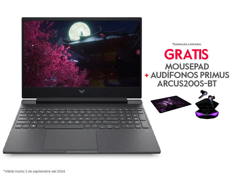 Laptop HP Victus 15-FB2026la de 15.6", AMD Ryzen 5 8645HS, 8GB RAM, 512GB SSD, RTX 2050 4GB