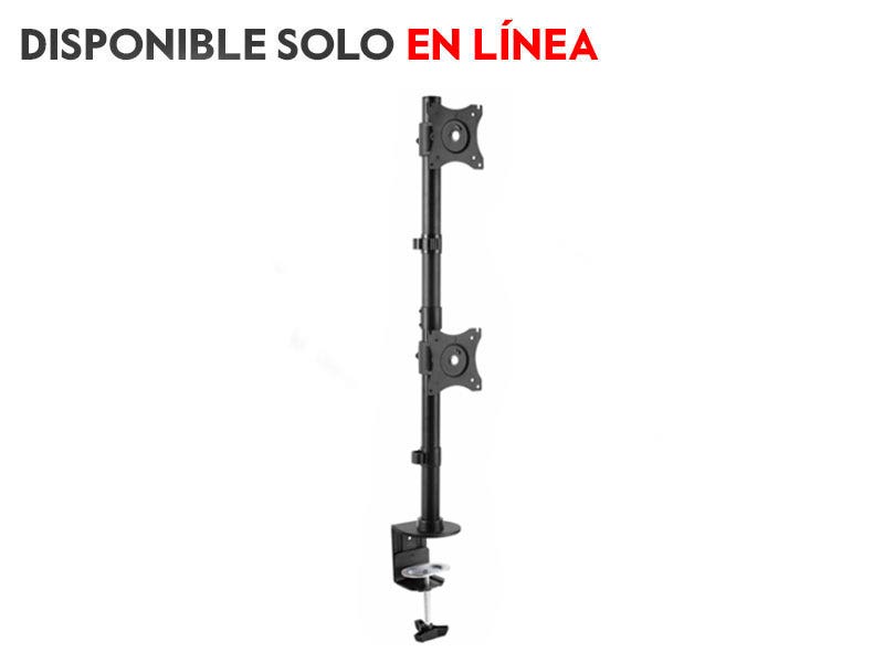 Montura vertical para 2 monitores de hasta 27"