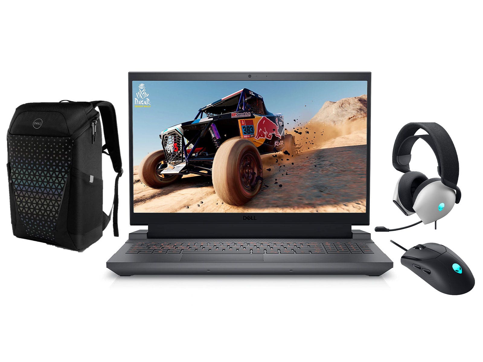 Bundle Dell Gaming: Laptop Dell G15 5535 F6YH2 + Headset 35F4T + Mouse PNDX2 + Mochila CNH4J