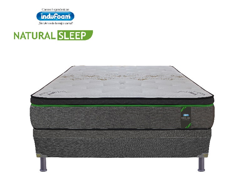 Cama Imperial Indufoam Natural Sleep Base Acolchada