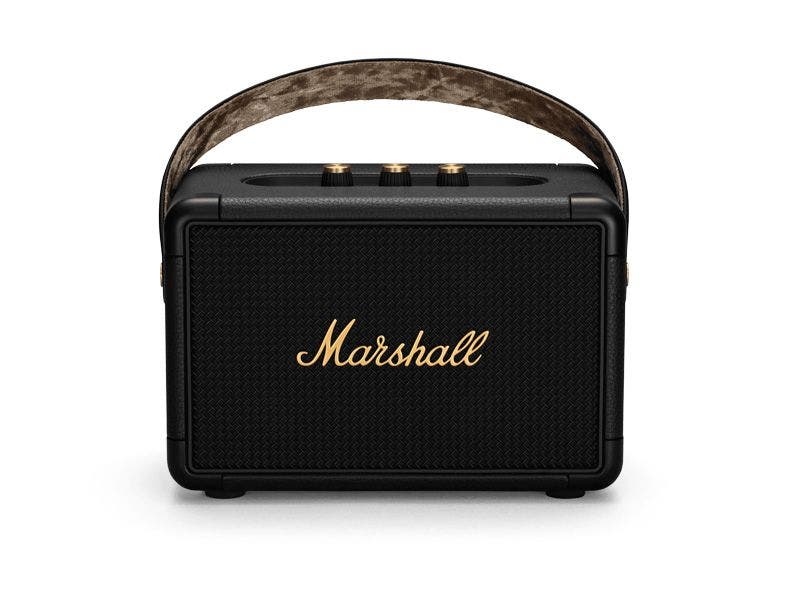 Bocina Marshall Kilburn II con Bluetooth aptX Portátil y Resistencia al Agua (Negro/Bronce)