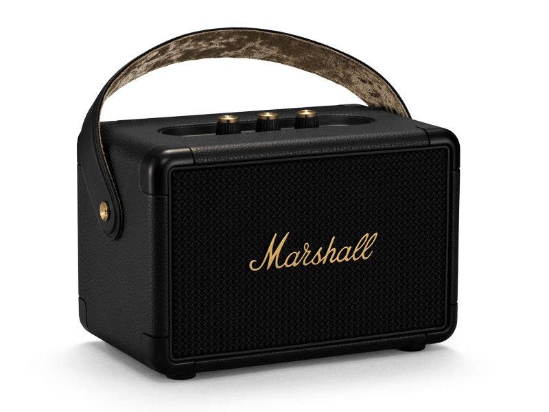 Bocina Marshall Kilburn II con Bluetooth aptX Portátil y Resistencia al Agua (Negro/Bronce)