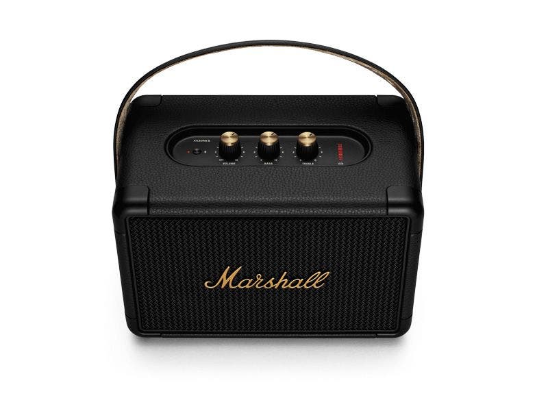 Bocina Marshall Kilburn II con Bluetooth aptX Portátil y Resistencia al Agua (Negro/Bronce)