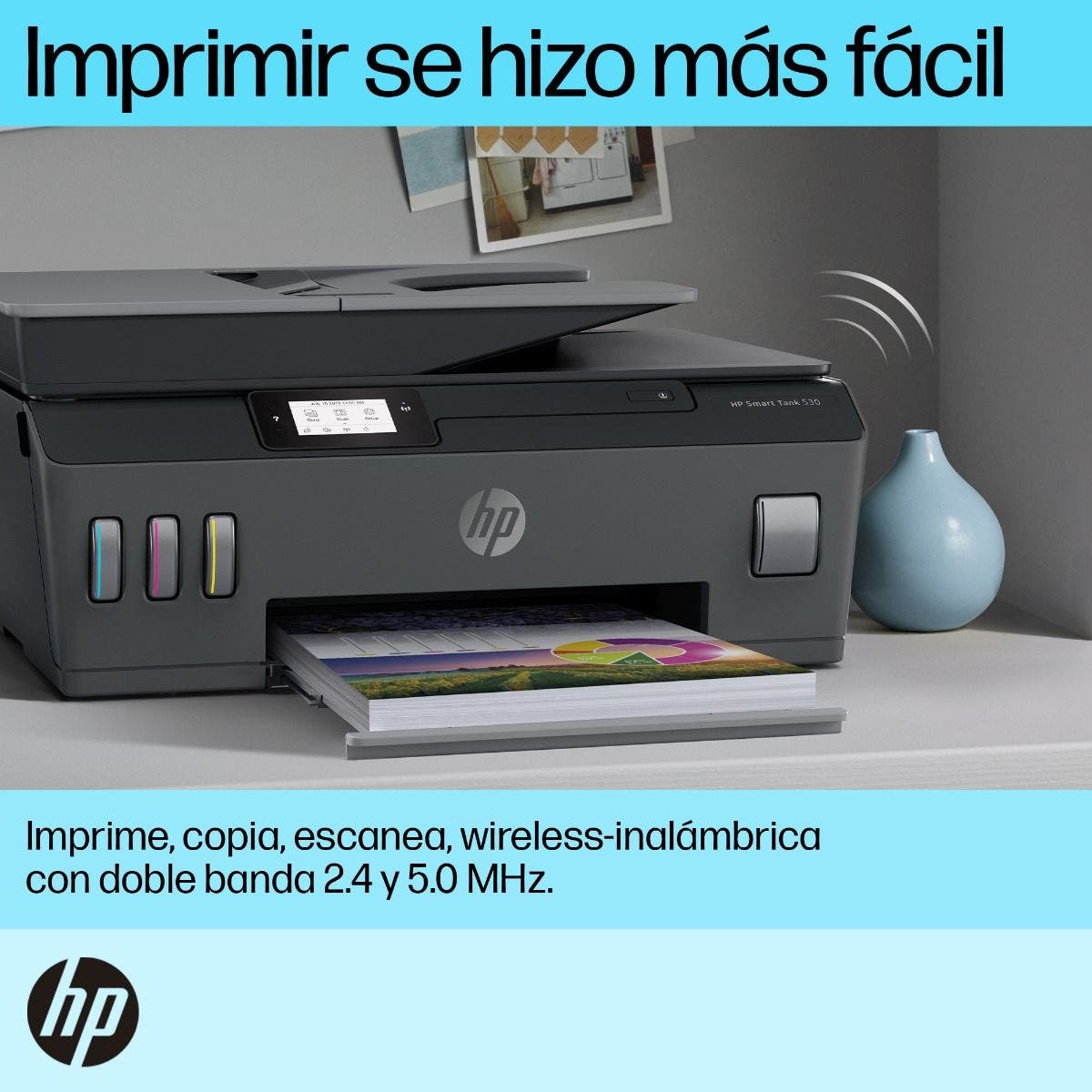 Impresora HP 530 Multifuncional WiFi Smart Tank Todo en Uno