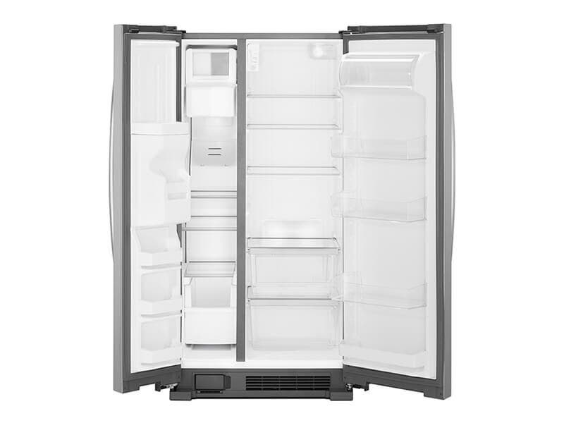 Refrigeradora side by side de 25' de capacidad, acero, Whirlpool 7WRS25SDHM.