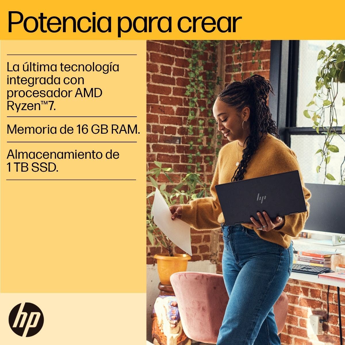 Laptop HP ENVYx360 2en1 15-fh0002la 15.6"FHD, AMD Ryzen 7 7730U,16GBRAM, 512GB SSD