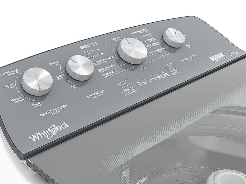 Lavadora de ropa, 48 libras de capacidad con Xpert Cycle, Whirlpool 8MWTW2224WJM.