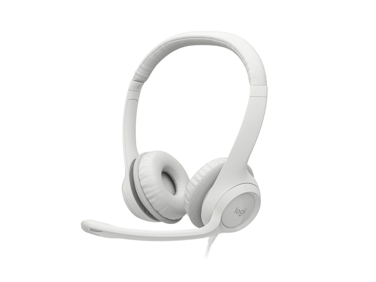 Headset Logitech H390 con Conexión USB y Micrófono (Blanco)