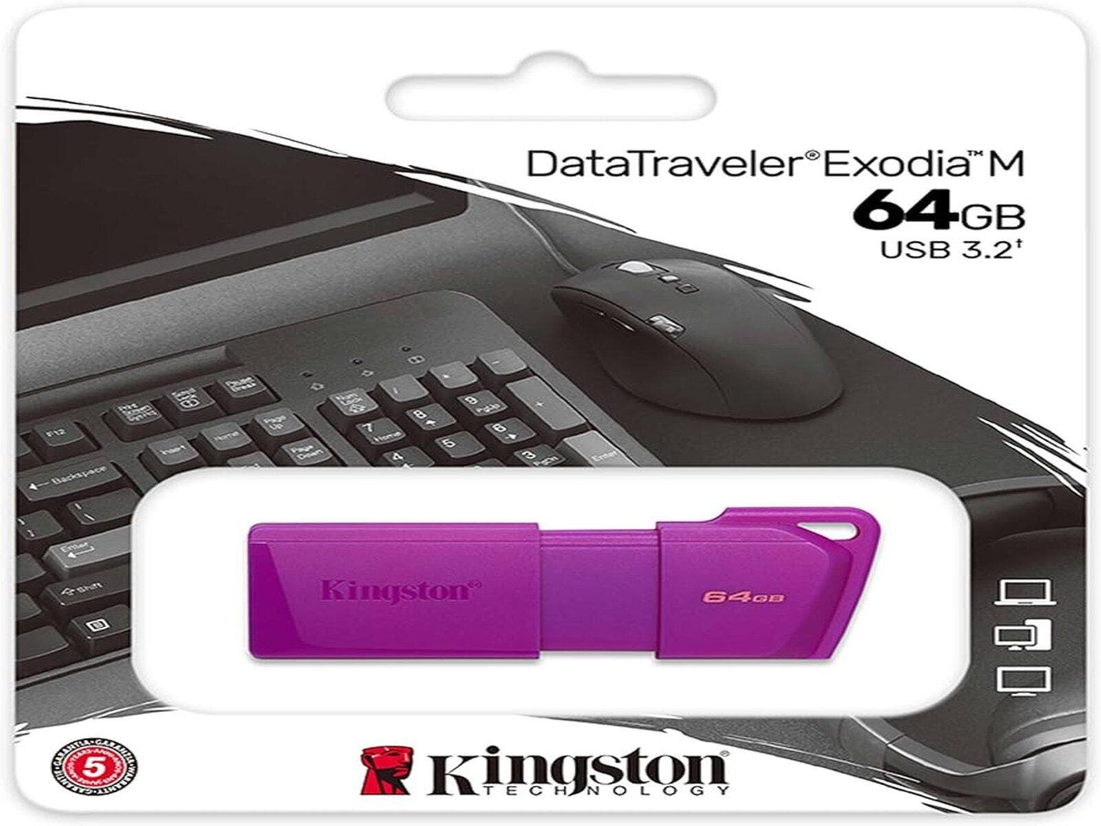 Kingston 64GB USB DT Exodia M DTXM NEON Purple