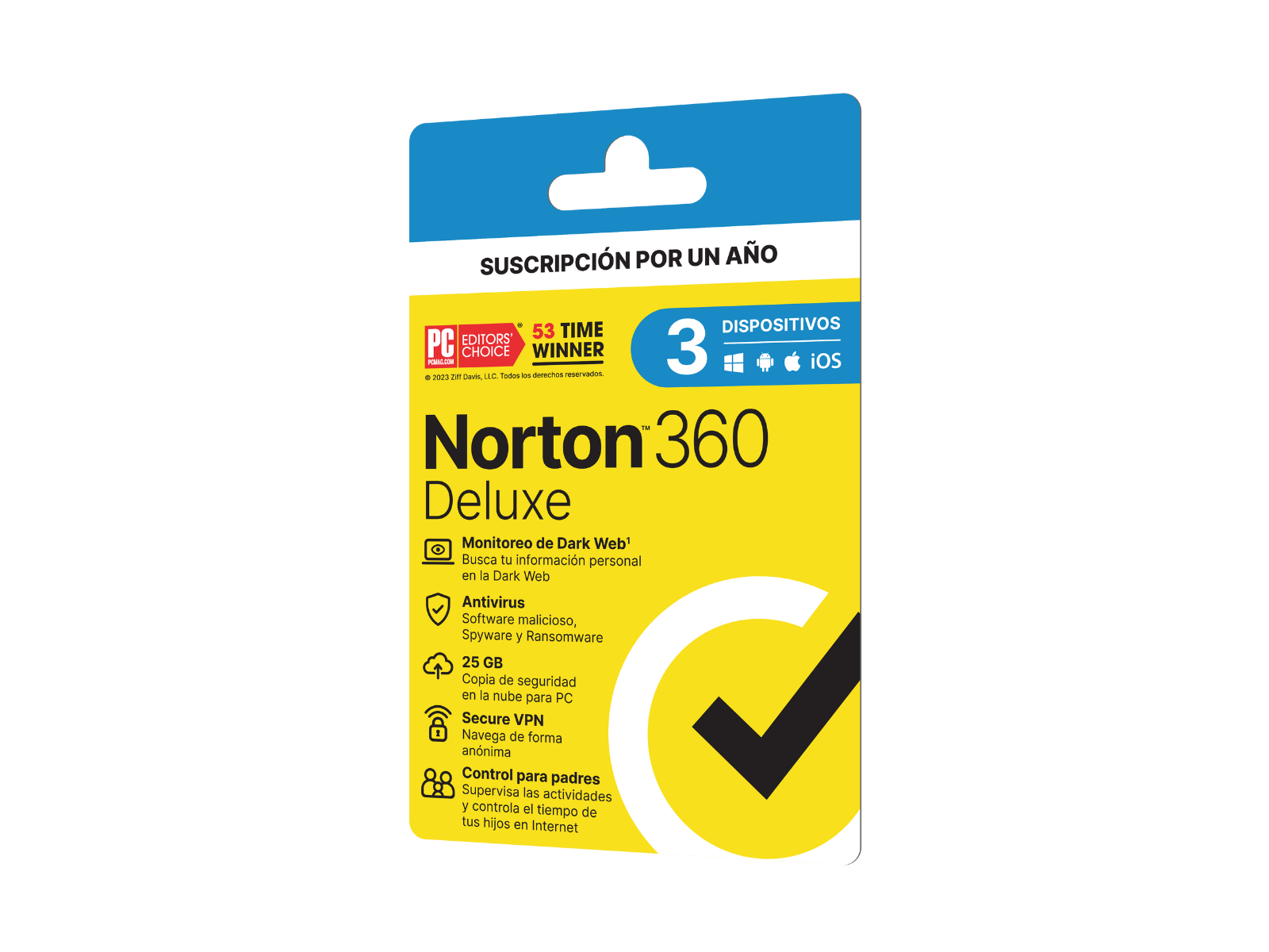 Tarjeta Norton 360 Deluxe 3 Dispositivos de 12 Meses