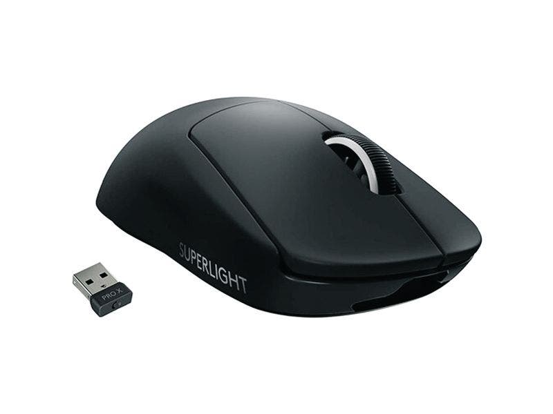 Mouse Logitech PRO X Superlight Inalámbrico Gaming con Sensor Hero 25K (Negro)