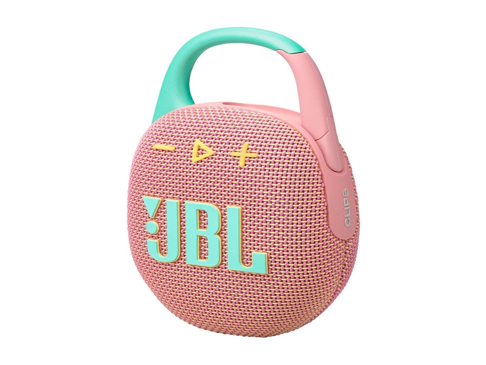 Bocina JBL Clip 5 Ultraportátil Resistente al Agua y Polvo (Rosado)