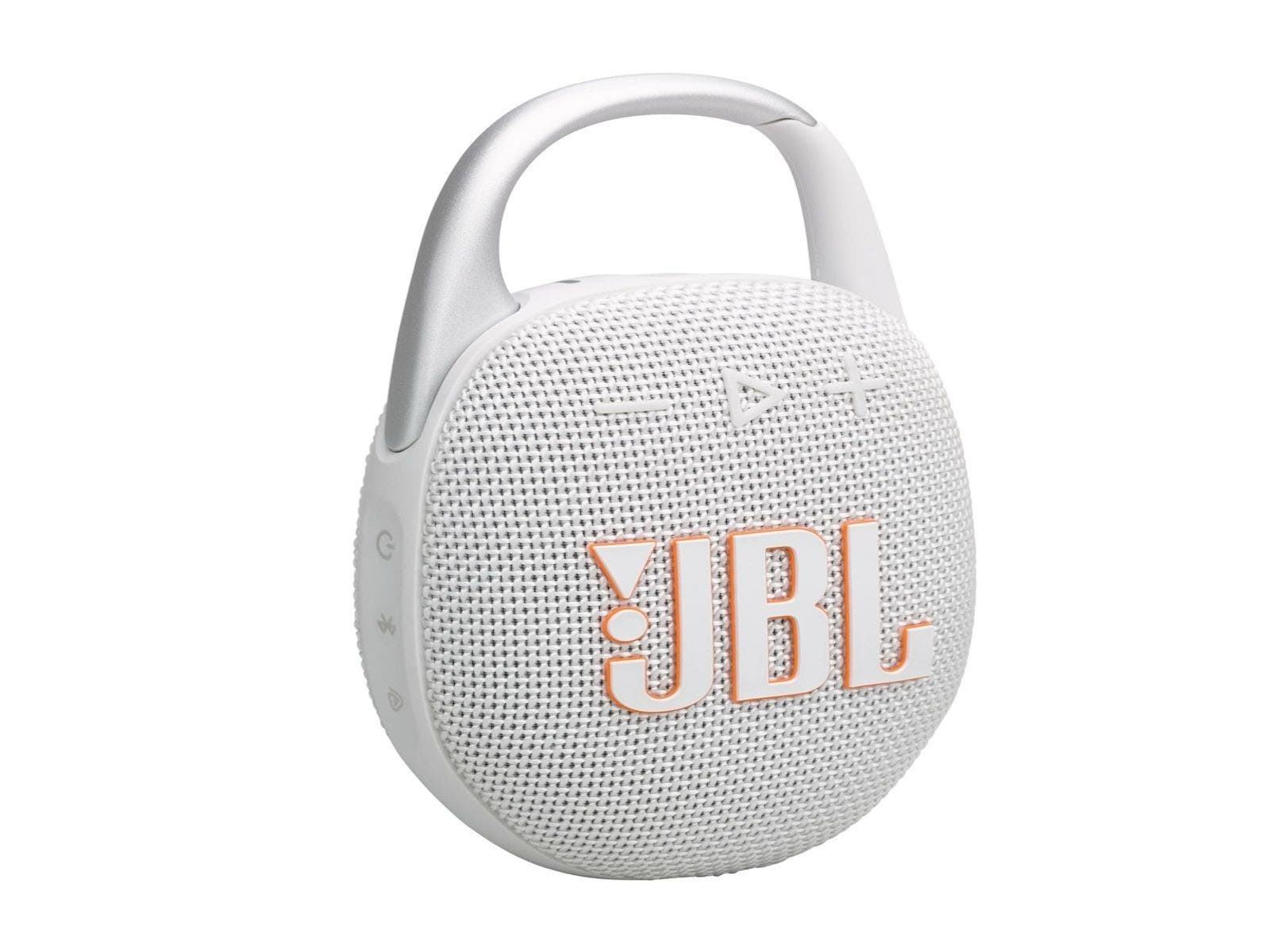 Bocina JBL Clip 5 Ultraportátil Resistente al Agua y Polvo (Blanco)