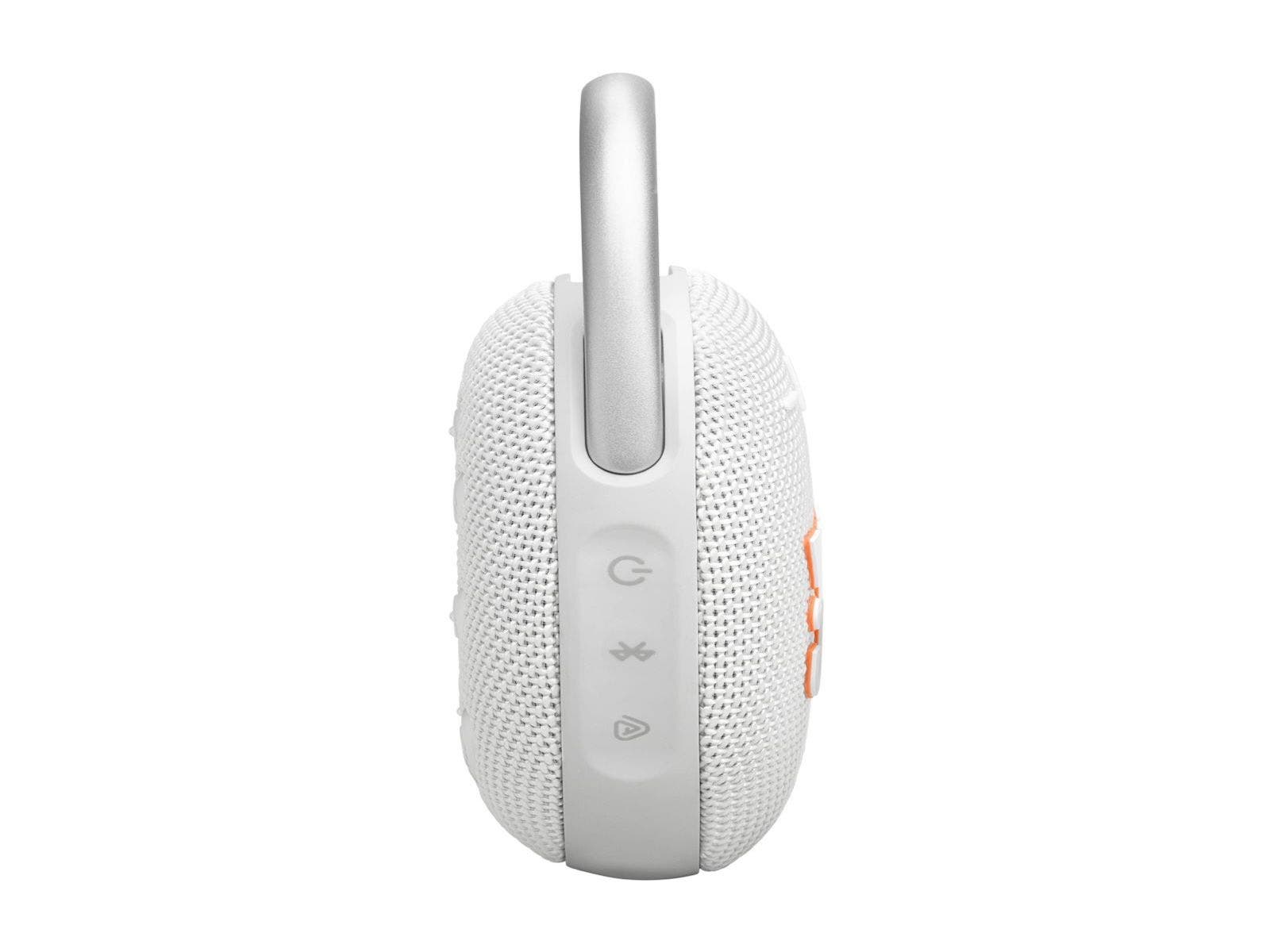 Bocina JBL Clip 5 Ultraportátil Resistente al Agua y Polvo (Blanco)