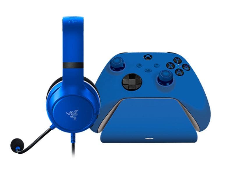 Bundle Razer Essential Duo Headset Alámbrico y Cargador para Control Xbox (Azul)