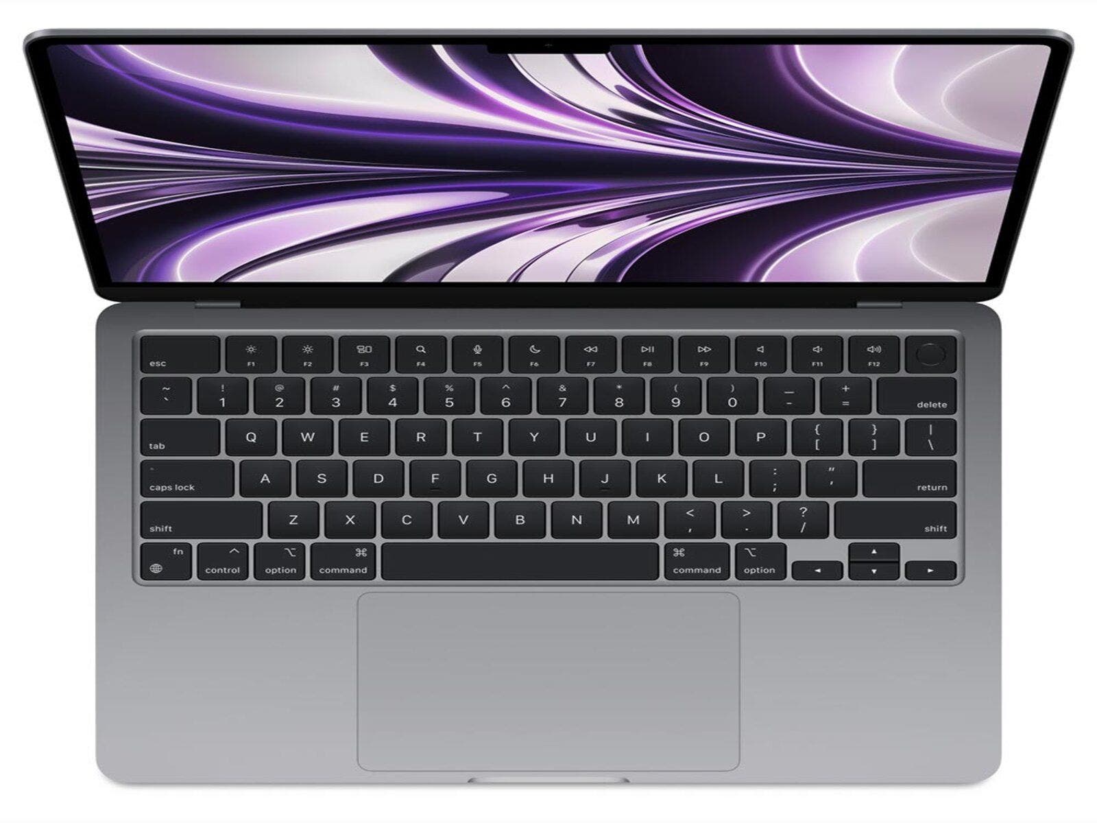 Macbook Air de 15", chip M2, memoria RAM de 8GB, 256GB SSD, Space Gray.