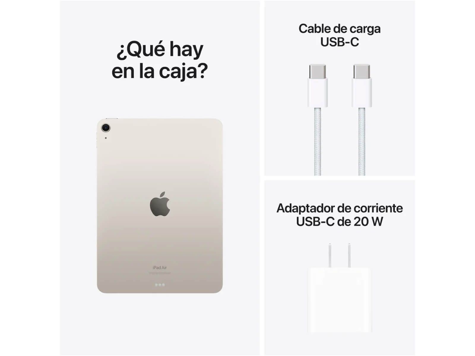 Apple, iPad Air M2, 11", WIFI, 128GB (Blanco)