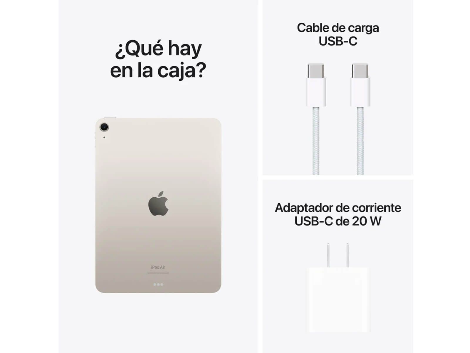 Apple, iPad Air M2, 11", WIFI, 256GB (Blanco)