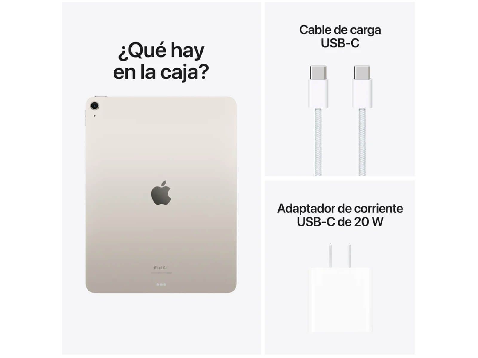 Apple, iPad Air M2, 13", WIFI, 128GB (Blanco)