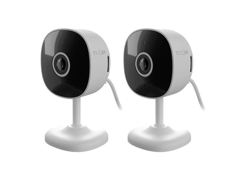 2 Cámara de vigilancia 2K para interior compatible con Googlee Assistant y Alexa, memoria SD. 