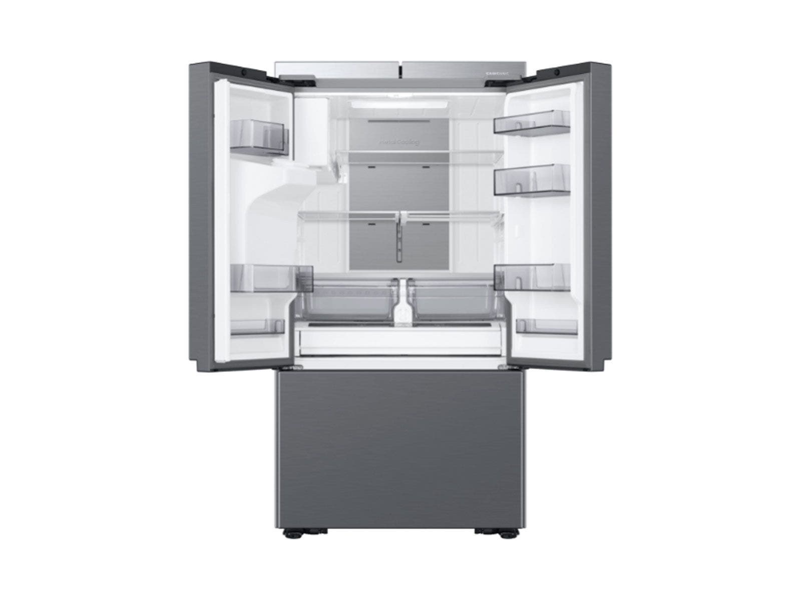 Refrigeradora french door, 32' Br - 31' Net, con dispensador, color gris, Samsung RF32CG5410S9.