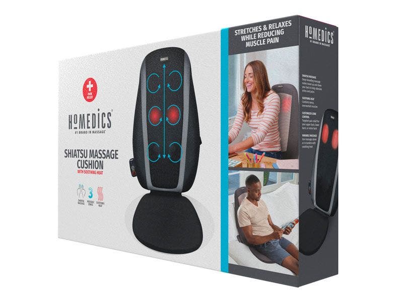 HOMEDICS, SBM115, ASIENTO MASAJEADOR SHIATSU, COLOR NEGRO