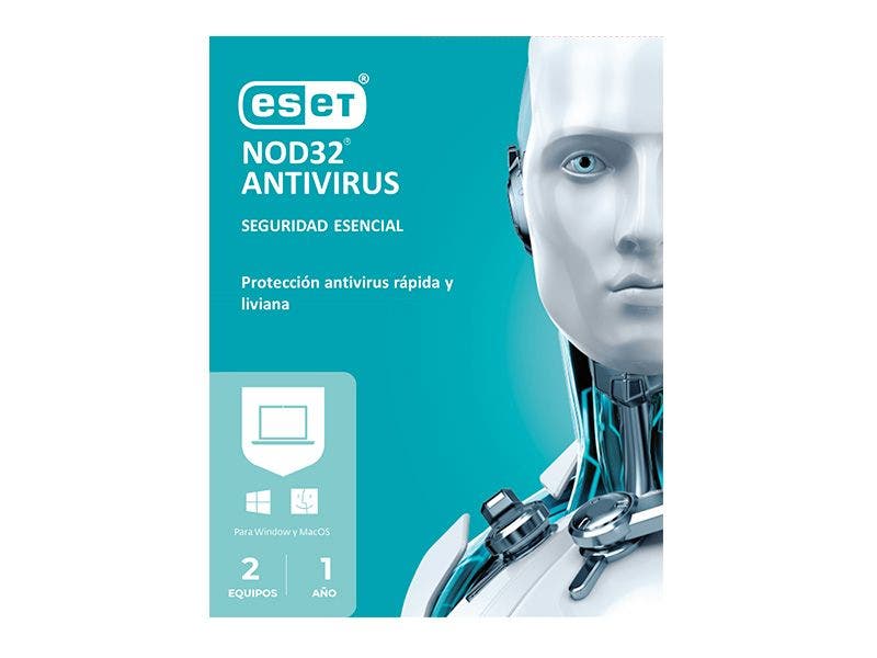 Licencia electrónica Antivirus ESET NOD32 para 2 computadoras por 1 año