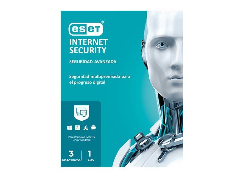 Licencia electrónica Internet Security ESET NOD32 para 3 computadoras por 1 año