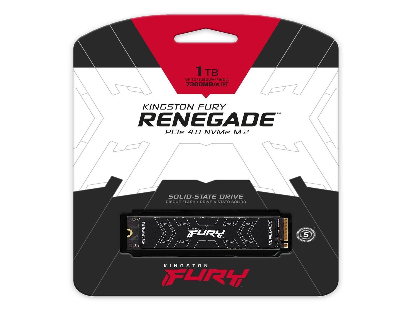 SSD Kingston FURY Renegade 1TB PCIe Gen 4.0 NVMe M.2 con Disipador de Calor