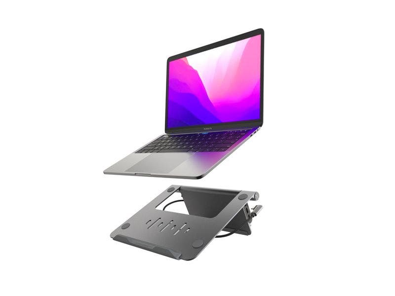 Base para Laptop con replicador de Puertos 