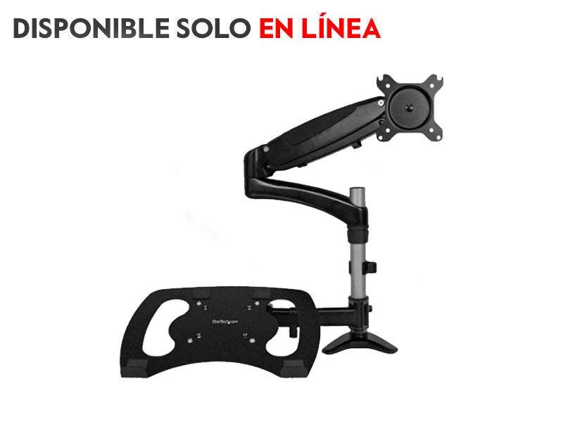 Montura para un monitor de hasta 27" y bandeja para laptop