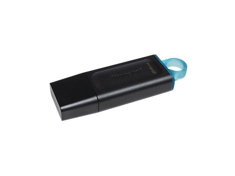 MEMORIA USB KINGSTON 64GB USB3.2 GEN 1 EXODIA NEGRO/AQUA