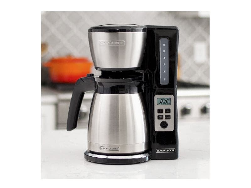 Black+Decker CM2046S-LA, Cafetera térmica programable, 12 tazas.